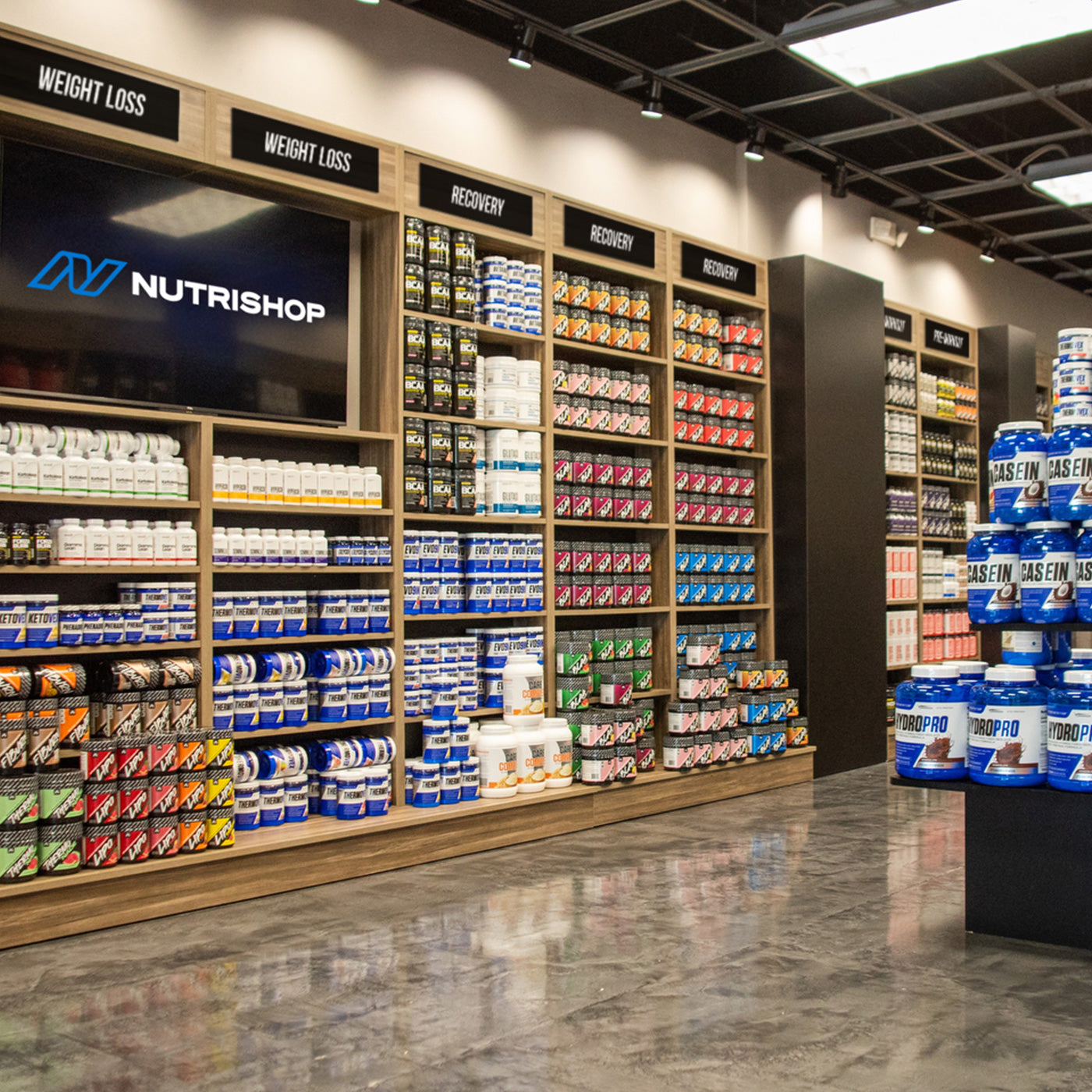 Inside of Nutrishop store